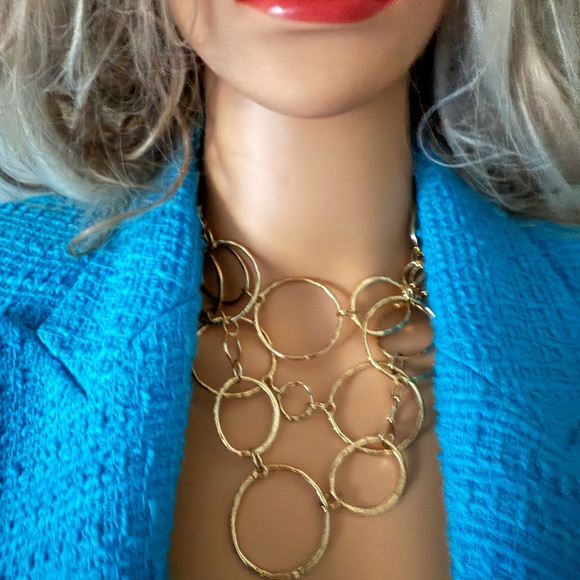 New Zara Elegant Blue Double-Breasted Women's Blazer with Gold Buttons! - Picture 4 of 8